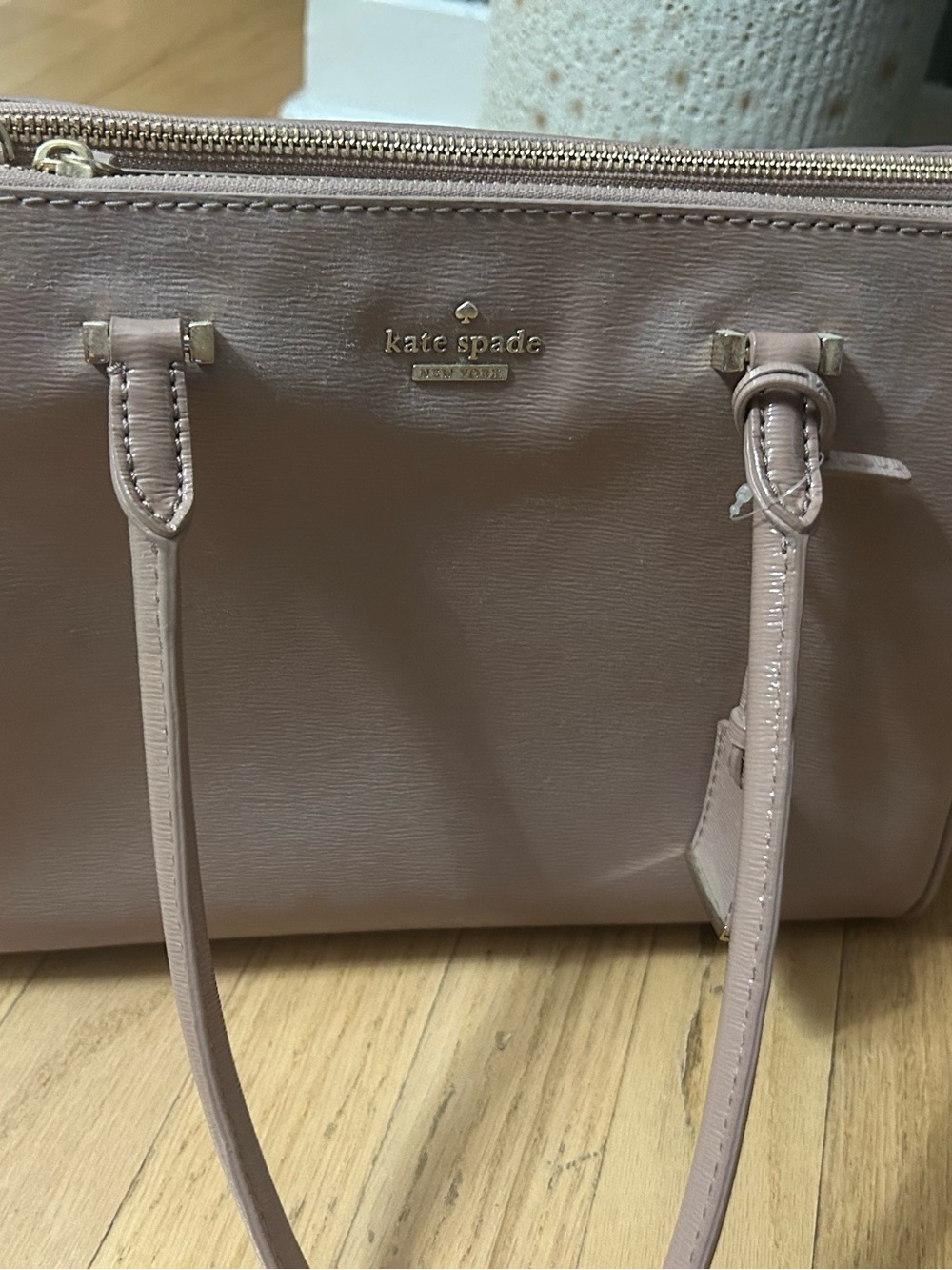 kate spade Blush Pink Leather Shoulder Bag with Gold Hardware